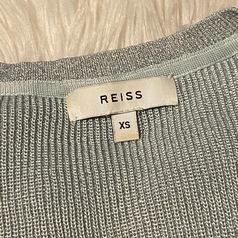 REISS Estee Metallic Vneck Sweater - Picture 4 of 8